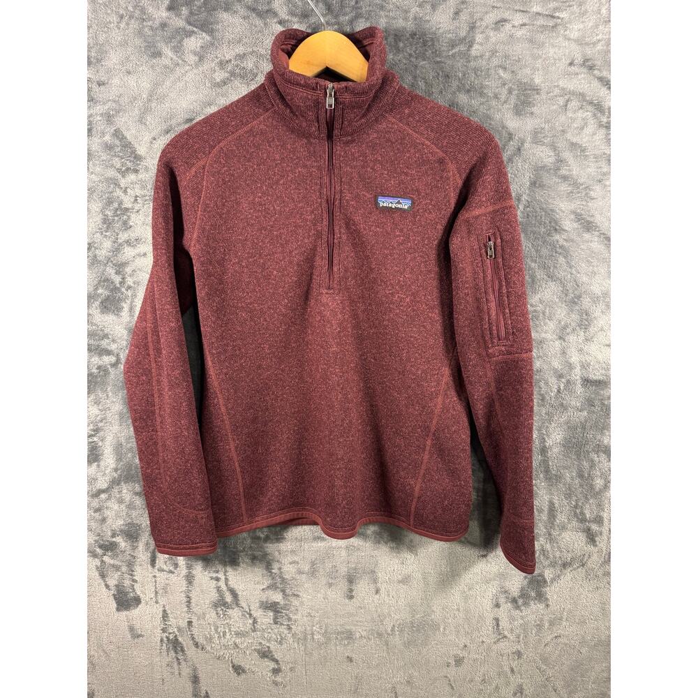 Patagonia Women's Better Sweater 1/4 zip Fleece Pullover Size Medium Burgundy